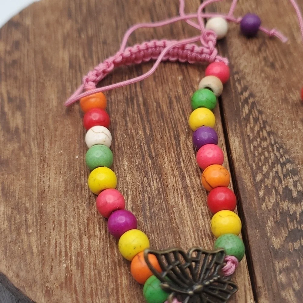 B2135 copper Indian‎ summer colorful bracelet butterfly 🦋 - Picture 3 of 4